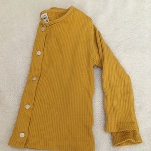 Toddler mustard cardigan